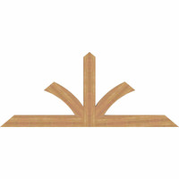 84"W x 35"H x 3 1/2"D x 5 1/2"F, 10/12 Pitch, Richland Smooth Timber Gable Bracket, Western Red Cedar