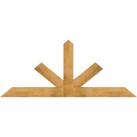 84"W x 35"H x 04"D x 6"F, 10/12 Pitch, Saratoga Rough Sawn Timber Gable Bracket, Western Red Cedar