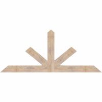 84"W x 35"H x 3 1/2"D x 5 1/2"F, 10/12 Pitch, Saratoga Smooth Timber Gable Bracket, Douglas Fir