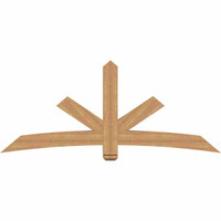 84"W x 35"H x 5 1/2"D x 5 1/2"F, 10/12 Pitch, Alberta Smooth Timber Gable Bracket, Western Red Cedar
