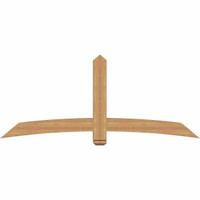 84"W x 35"H x 5 1/2"D x 5 1/2"F, 10/12 Pitch, Bellingham Smooth Timber Gable Bracket, Western Red Cedar