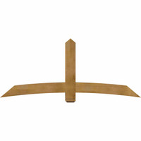 84"W x 35"H x 06"D x 6"F, 10/12 Pitch, Bellingham Rough Sawn Timber Gable Bracket, Western Red Cedar