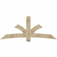 84"W x 35"H x 06"D x 6"F, 10/12 Pitch, Davenport Rough Sawn Timber Gable Bracket, Douglas Fir