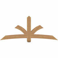 84"W x 35"H x 5 1/2"D x 5 1/2"F, 10/12 Pitch, Davenport Smooth Timber Gable Bracket, Western Red Cedar