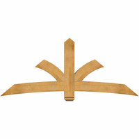84"W x 35"H x 06"D x 6"F, 10/12 Pitch, Davenport Rough Sawn Timber Gable Bracket, Western Red Cedar