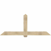 84"W x 35"H x 06"D x 6"F, 10/12 Pitch, Eugene Rough Sawn Timber Gable Bracket, Douglas Fir