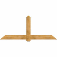 84"W x 35"H x 06"D x 6"F, 10/12 Pitch, Eugene Rough Sawn Timber Gable Bracket, Western Red Cedar