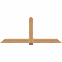 84"W x 35"H x 5 1/2"D x 5 1/2"F, 10/12 Pitch, Eugene Smooth Timber Gable Bracket, Western Red Cedar