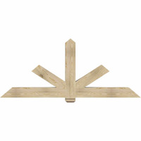 84"W x 35"H x 06"D x 6"F, 10/12 Pitch, Kennewick Rough Sawn Timber Gable Bracket, Douglas Fir
