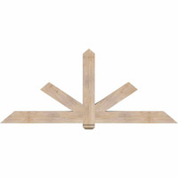 84"W x 35"H x 5 1/2"D x 5 1/2"F, 10/12 Pitch, Kennewick Smooth Timber Gable Bracket, Douglas Fir
