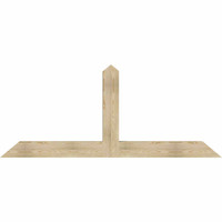 84"W x 35"H x 06"D x 6"F, 10/12 Pitch, Portland Rough Sawn Timber Gable Bracket, Douglas Fir