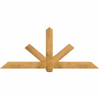 84"W x 35"H x 5 1/2"D x 5 1/2"F, 10/12 Pitch, Kennewick Smooth Timber Gable Bracket, Western Red Cedar