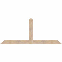 84"W x 35"H x 5 1/2"D x 5 1/2"F, 10/12 Pitch, Portland Smooth Timber Gable Bracket, Douglas Fir