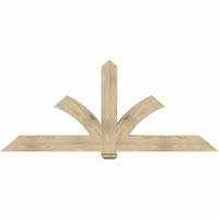 84"W x 35"H x 06"D x 6"F, 10/12 Pitch, Redmond Rough Sawn Timber Gable Bracket, Douglas Fir