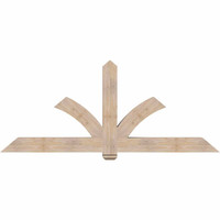 84"W x 35"H x 5 1/2"D x 5 1/2"F, 10/12 Pitch, Redmond Smooth Timber Gable Bracket, Douglas Fir