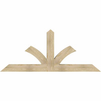 84"W x 35"H x 06"D x 6"F, 10/12 Pitch, Richland Rough Sawn Timber Gable Bracket, Douglas Fir