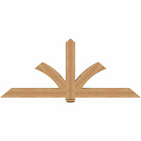 84"W x 35"H x 5 1/2"D x 5 1/2"F, 10/12 Pitch, Redmond Smooth Timber Gable Bracket, Western Red Cedar