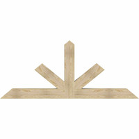84"W x 35"H x 06"D x 6"F, 10/12 Pitch, Saratoga Rough Sawn Timber Gable Bracket, Douglas Fir
