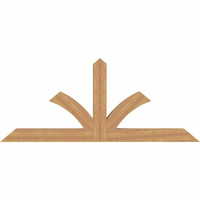 84"W x 35"H x 5 1/2"D x 5 1/2"F, 10/12 Pitch, Richland Smooth Timber Gable Bracket, Western Red Cedar