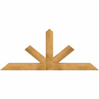 84"W x 35"H x 06"D x 6"F, 10/12 Pitch, Saratoga Rough Sawn Timber Gable Bracket, Western Red Cedar