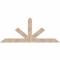 84"W x 35"H x 5 1/2"D x 5 1/2"F, 10/12 Pitch, Saratoga Smooth Timber Gable Bracket, Douglas Fir