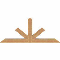 84"W x 35"H x 5 1/2"D x 5 1/2"F, 10/12 Pitch, Saratoga Smooth Timber Gable Bracket, Western Red Cedar