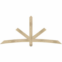 84"W x 38"H x 04"D x 4"F, 11/12 Pitch, Alberta Rough Sawn Timber Gable Bracket, Douglas Fir
