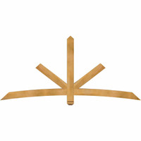 84"W x 38"H x 04"D x 4"F, 11/12 Pitch, Alberta Rough Sawn Timber Gable Bracket, Western Red Cedar