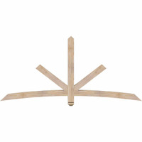 84"W x 38"H x 3 1/2"D x 3 1/2"F, 11/12 Pitch, Alberta Smooth Timber Gable Bracket, Douglas Fir