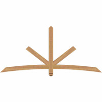 84"W x 38"H x 3 1/2"D x 3 1/2"F, 11/12 Pitch, Alberta Smooth Timber Gable Bracket, Western Red Cedar