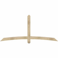 84"W x 38"H x 04"D x 4"F, 11/12 Pitch, Bellingham Rough Sawn Timber Gable Bracket, Douglas Fir