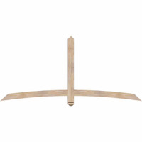 84"W x 38"H x 3 1/2"D x 3 1/2"F, 11/12 Pitch, Bellingham Smooth Timber Gable Bracket, Douglas Fir