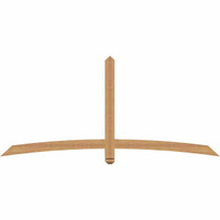 84"W x 38"H x 3 1/2"D x 3 1/2"F, 11/12 Pitch, Bellingham Smooth Timber Gable Bracket, Western Red Cedar