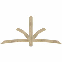 84"W x 38"H x 04"D x 4"F, 11/12 Pitch, Davenport Rough Sawn Timber Gable Bracket, Douglas Fir