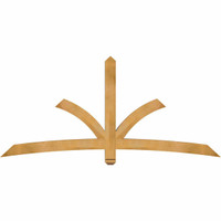 84"W x 38"H x 04"D x 4"F, 11/12 Pitch, Davenport Rough Sawn Timber Gable Bracket, Western Red Cedar