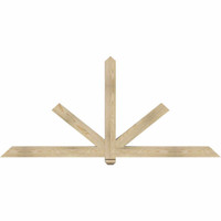 84"W x 38"H x 04"D x 4"F, 11/12 Pitch, Kennewick Rough Sawn Timber Gable Bracket, Douglas Fir