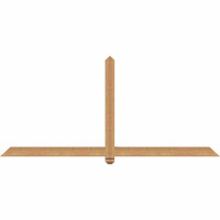 84"W x 38"H x 3 1/2"D x 3 1/2"F, 11/12 Pitch, Eugene Smooth Timber Gable Bracket, Western Red Cedar
