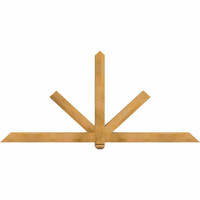 84"W x 38"H x 04"D x 4"F, 11/12 Pitch, Kennewick Rough Sawn Timber Gable Bracket, Western Red Cedar