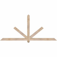84"W x 38"H x 3 1/2"D x 3 1/2"F, 11/12 Pitch, Kennewick Smooth Timber Gable Bracket, Douglas Fir