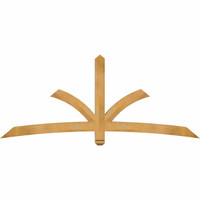 84"W x 35"H x 04"D x 4"F, 10/12 Pitch, Davenport Rough Sawn Timber Gable Bracket, Western Red Cedar
