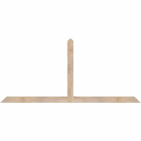 84"W x 38"H x 3 1/2"D x 3 1/2"F, 11/12 Pitch, Portland Smooth Timber Gable Bracket, Douglas Fir