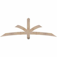 72"W x 24"H x 3 1/2"D x 3 1/2"F, 08/12 Pitch, Davenport Smooth Timber Gable Bracket, Douglas Fir