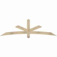84"W x 24"H x 04"D x 4"F, 07/12 Pitch, Alberta Rough Sawn Timber Gable Bracket, Douglas Fir