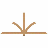 84"W x 38"H x 3 1/2"D x 3 1/2"F, 11/12 Pitch, Redmond Smooth Timber Gable Bracket, Western Red Cedar