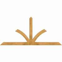 84"W x 38"H x 04"D x 4"F, 11/12 Pitch, Richland Rough Sawn Timber Gable Bracket, Western Red Cedar