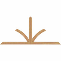 84"W x 38"H x 3 1/2"D x 3 1/2"F, 11/12 Pitch, Richland Smooth Timber Gable Bracket, Western Red Cedar