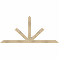84"W x 38"H x 04"D x 4"F, 11/12 Pitch, Saratoga Rough Sawn Timber Gable Bracket, Douglas Fir