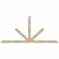 84"W x 38"H x 3 1/2"D x 3 1/2"F, 11/12 Pitch, Saratoga Smooth Timber Gable Bracket, Douglas Fir