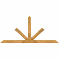 84"W x 38"H x 04"D x 4"F, 11/12 Pitch, Saratoga Rough Sawn Timber Gable Bracket, Western Red Cedar