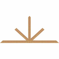 84"W x 38"H x 3 1/2"D x 3 1/2"F, 11/12 Pitch, Saratoga Smooth Timber Gable Bracket, Western Red Cedar